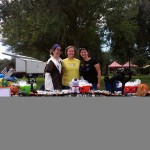 Dr. Rixford, Lynda, and Isabella (right to left) give out candy to over 3,500 children at Largo's 2012 Halloween Spooktacular